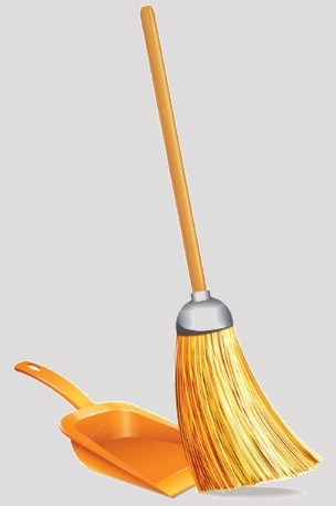 Broom & dustpan